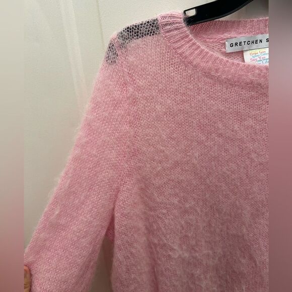 Gretchen Scott Women's Pink Wool Blend Fuzzy Sweater Size M - Picture 3 of 7
